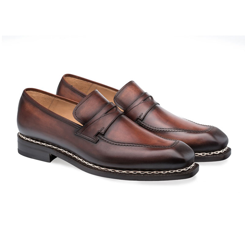 Mezlan Varsovia Calfskin Penny Loafer Cognac