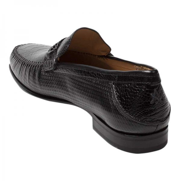 Mezlan Vesta Ostrich Leg Bit Loafers Black