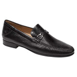 Mezlan Vesta Ostrich Leg Bit Loafers Black