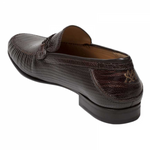 Mezlan Vesta Ostrich Leg Bit Loafers Brown