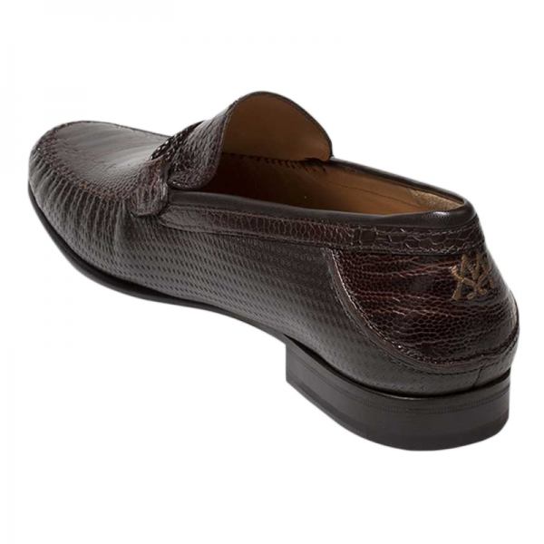 Mezlan Vesta Ostrich Leg Bit Loafers Brown