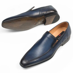 Mezlan Vicens Calfskin Loafers Blue