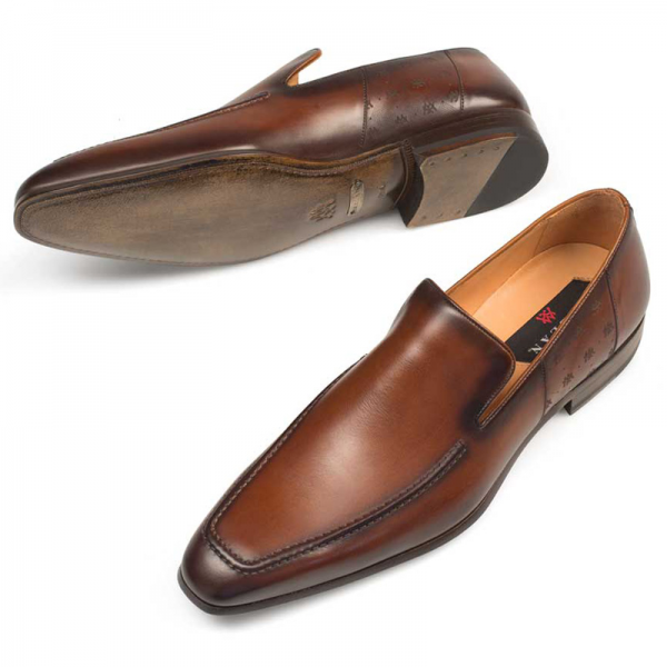 Mezlan Vicens Calfskin Loafers Cognac