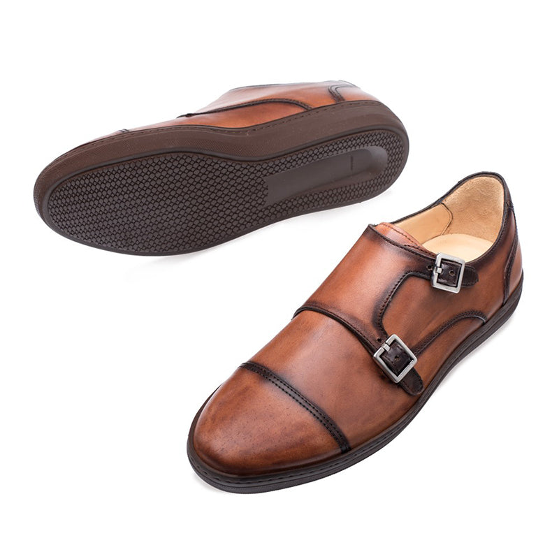 Mezlan Vicenza Calfskin Sneakers Cognac