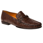 Mezlan Vittorio Ostrich Bit Loafers Tabac