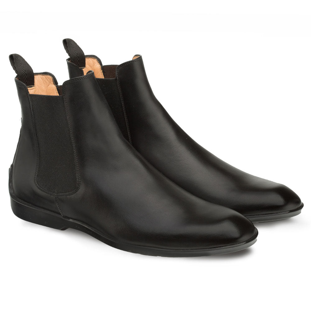 Mezlan Warden Calfskin Chelsea Boots Black (Warden)