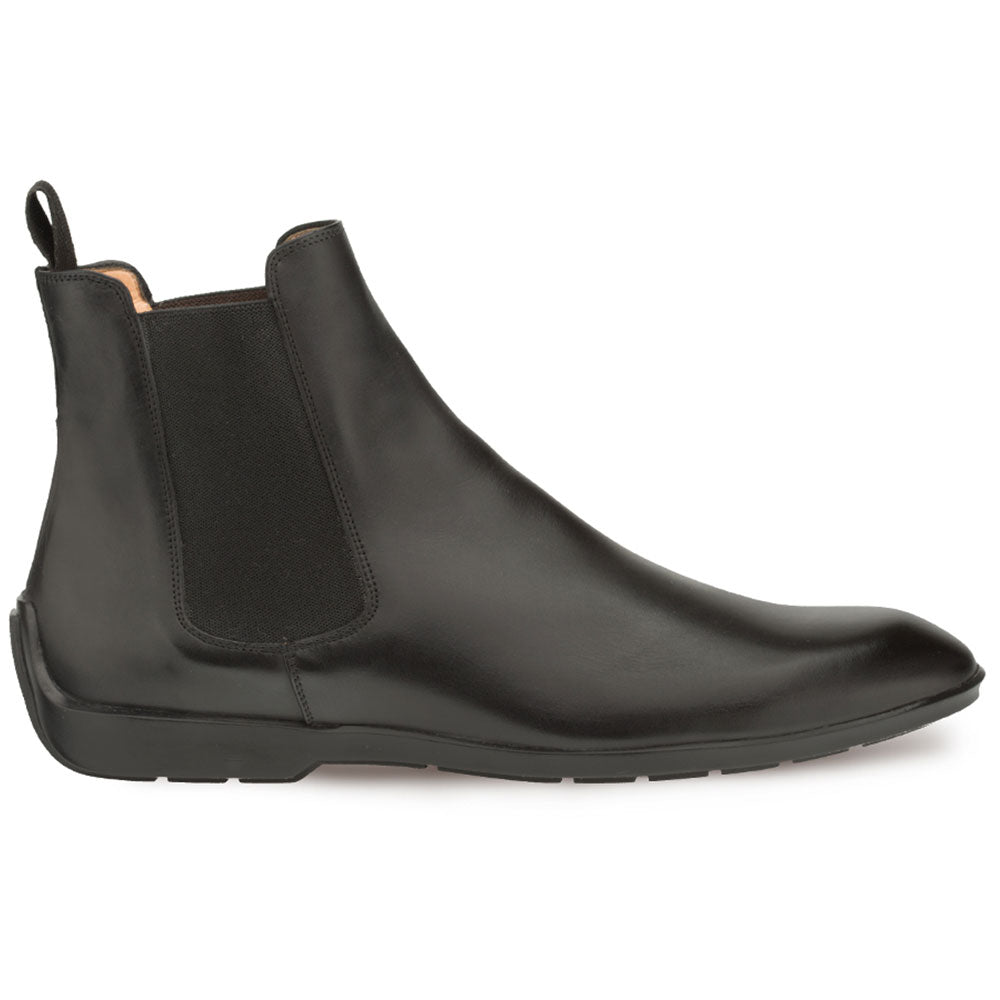 Mezlan Warden Calfskin Chelsea Boots Black