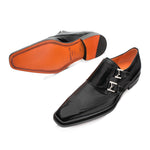 Mezlan Westby Calfskin / Deerskin Shoes Black