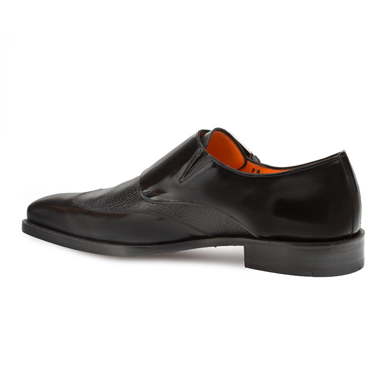 Mezlan Westby Calfskin / Deerskin Shoes Black