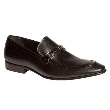 Mezlan Weyden Calfskin Bit Loafers Black