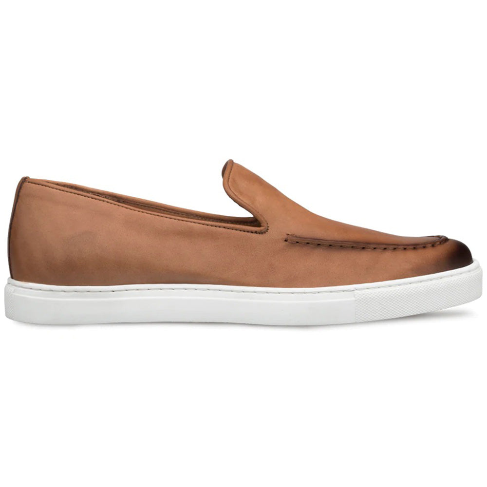 Mezlan Whole Cut Slip On Sneakers Cognac