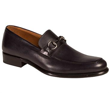 Mezlan Worcester Apron Toe Bit Loafers Black