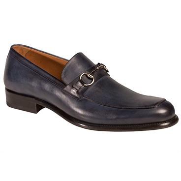 Mezlan Worcester Apron Toe Bit Loafers Blue