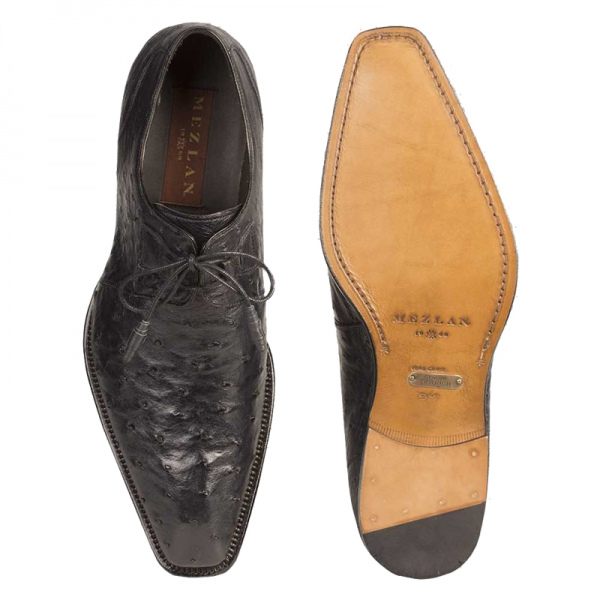 Mezlan Worth Ostrich Shoes Blue