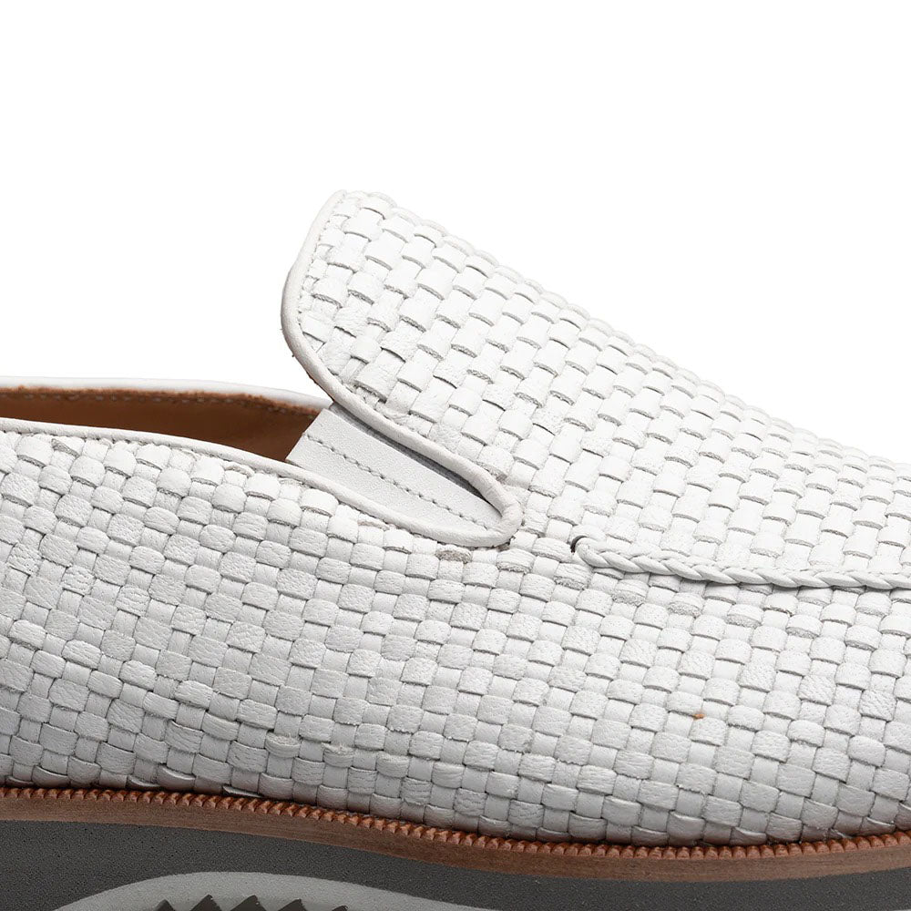 Mezlan Woven Hybrid Loafers White (R20658)