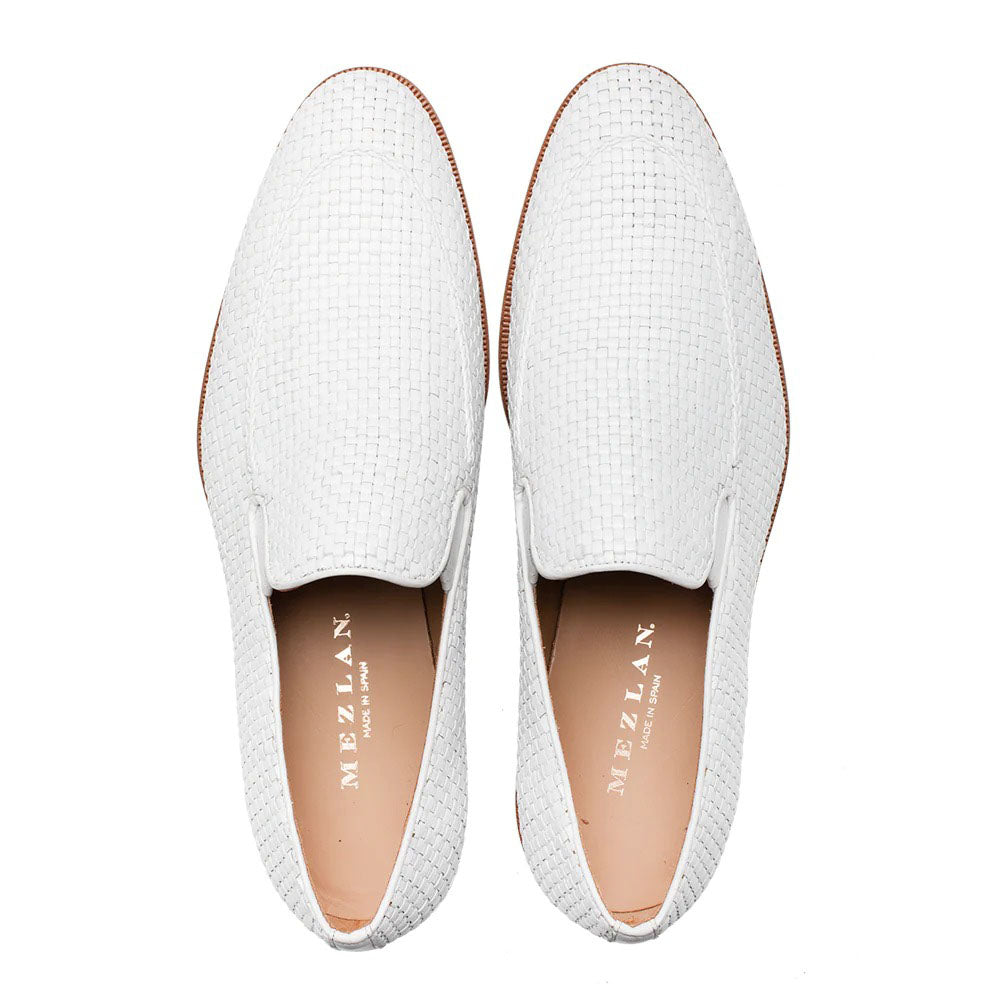 Mezlan Woven Hybrid Loafers White (R20658)