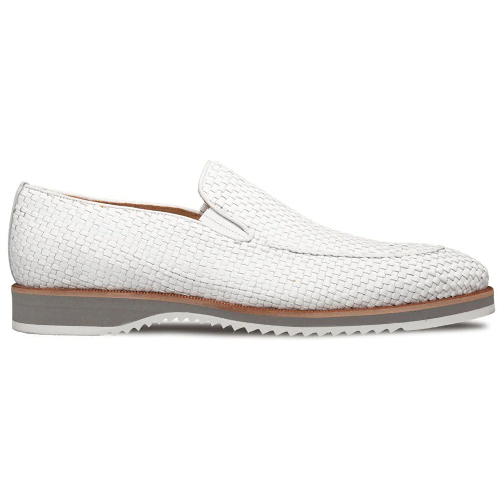 Mezlan Woven Hybrid Loafers White