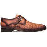 Mezlan Woven Leather Monk Strap Tan/Rust
