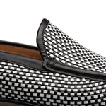 Mezlan Woven Moccassin Black / White