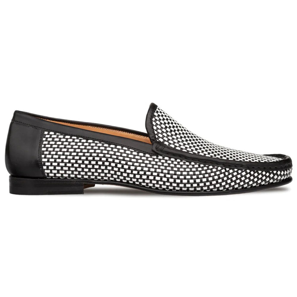 Mezlan Woven Moccassin Black / White