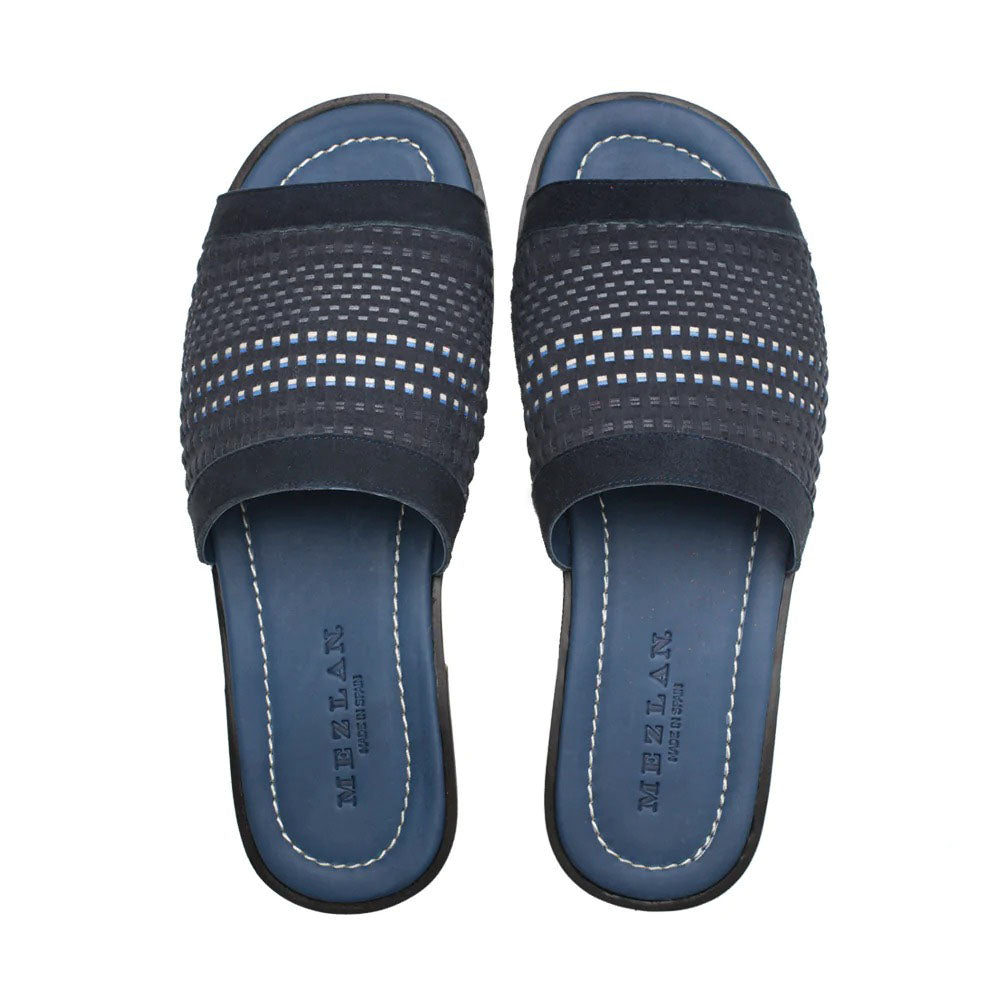 Mezlan Woven Slide Sandals Blue Multi (R20258)