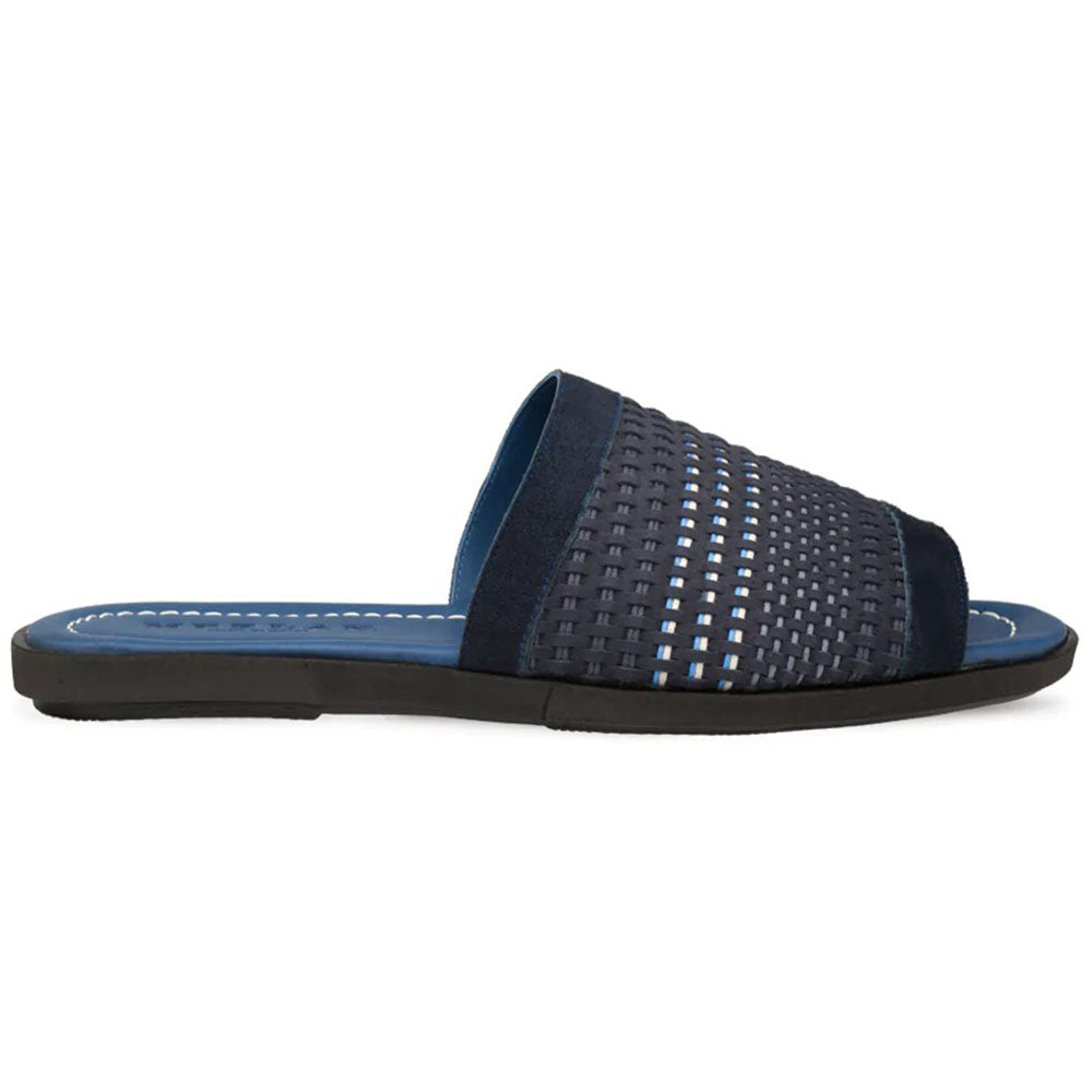 Mezlan Woven Slide Sandals Blue Multi