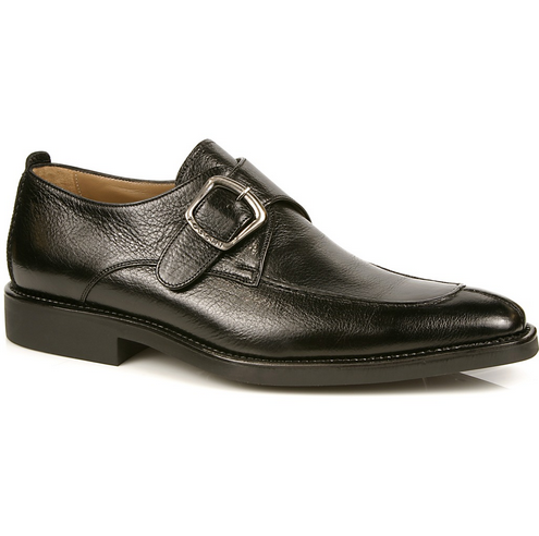 Michael Toschi Berta Monk Strap Kidskin Shoes Black