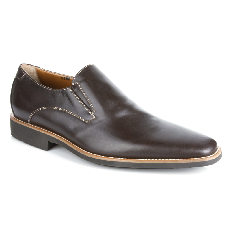 Michael Toschi Brando Plain Toe Loafers Chocolate