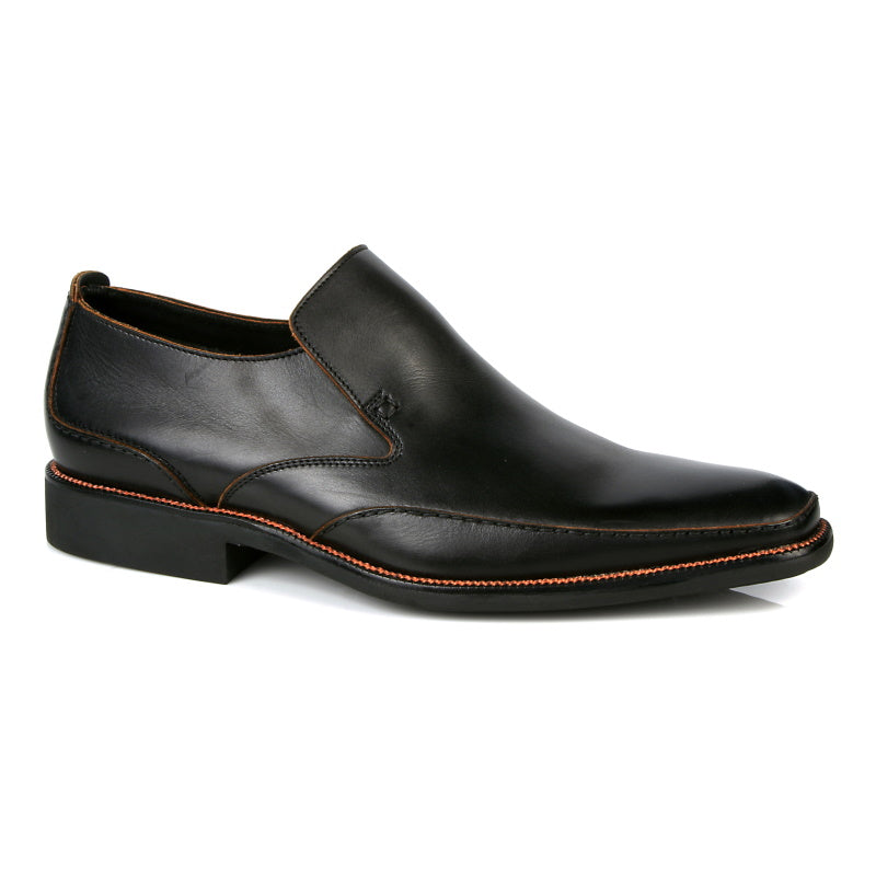 Michael Toschi Caan Loafers Black / Blue Stitch