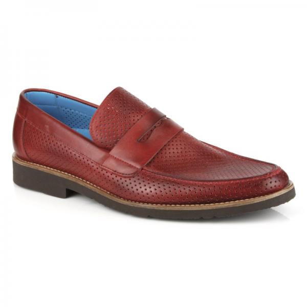 Michael Toschi Cabo Summer Perforated Loafers Melagrano
