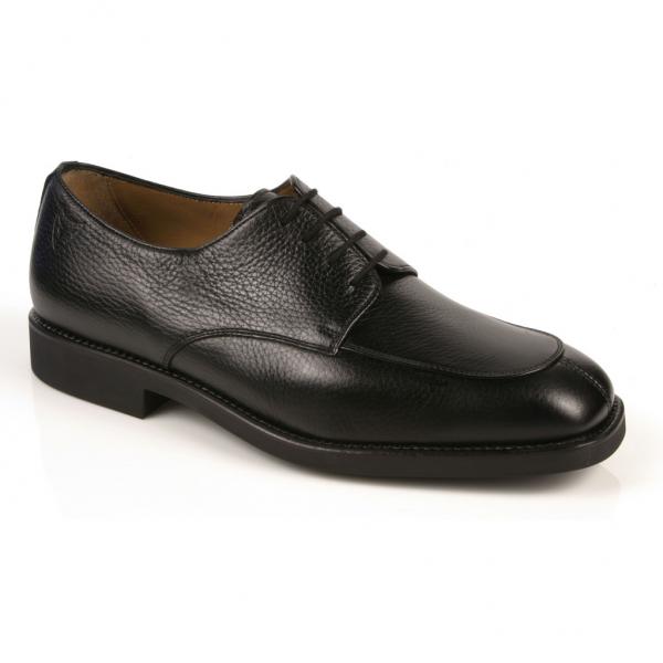 Michael Toschi Calaveras Split Toe Soft Pebble Lace Up Black
