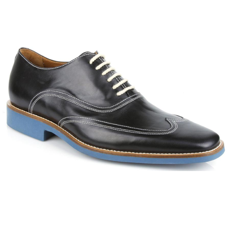 Michael Toschi Luciano Wingtip Brogues Black / Blue Sole