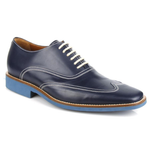 Michael Toschi Luciano Wingtip Brogues Navy / Blue Sole