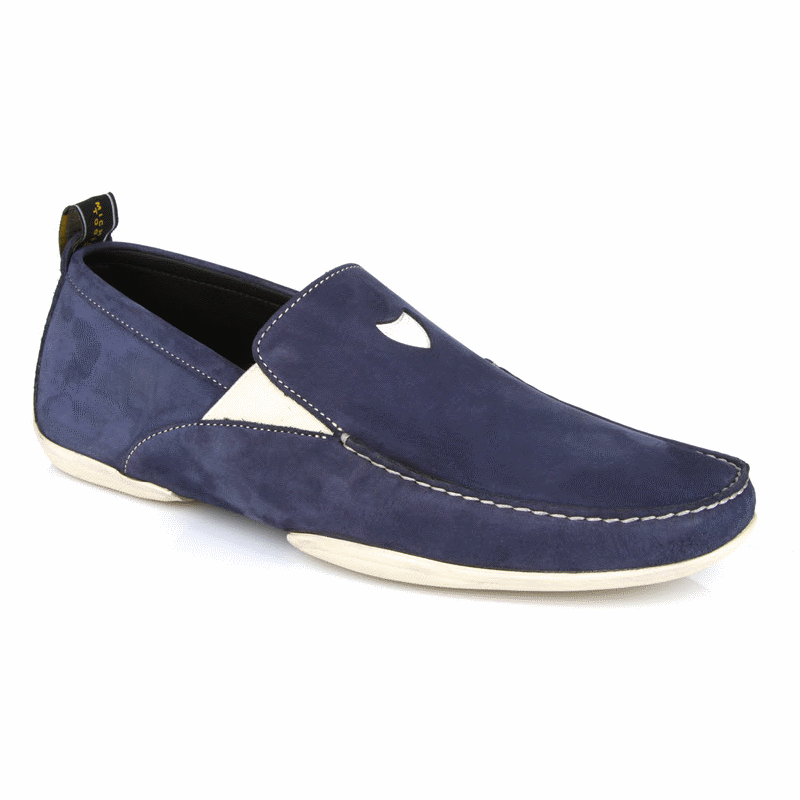 Michael Toschi Onda S Driving Loafers Navy Suede