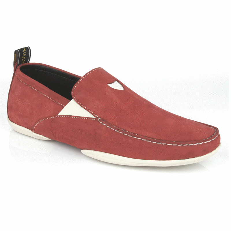 Michael Toschi Onda S Driving Loafers Red Suede
