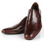 Michael Toschi Caan Loafers Chocolate / Orange Stitch