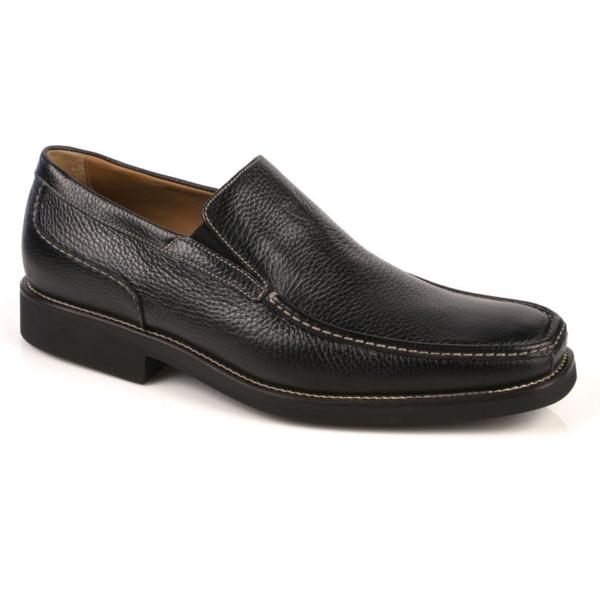 Michael Toschi Dollinger Pebble Grain Loafers Black