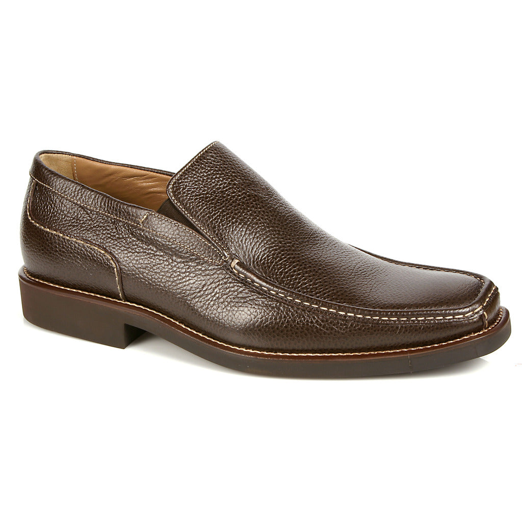 Michael Toschi Dollinger Pebble Grain Loafers Chocolate