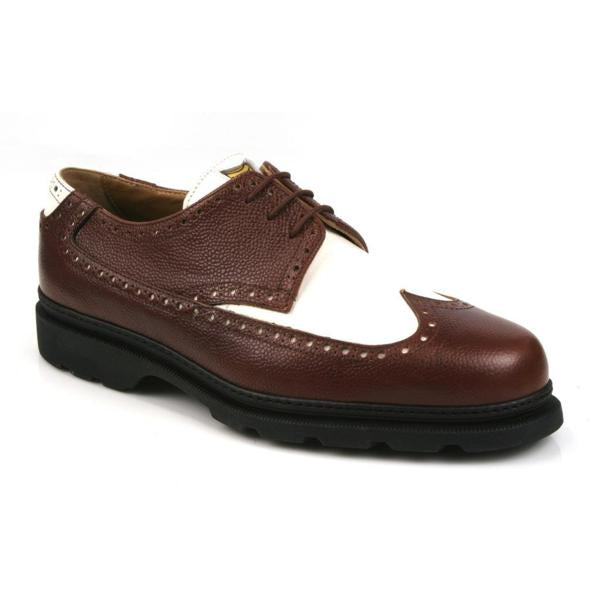 Michael Toschi G2 Wing Tip Golf Shoes Marrone/White