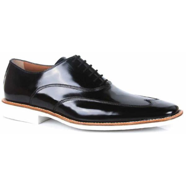 Michael Toschi Luciano SE Patent Leather Wing Tips Black