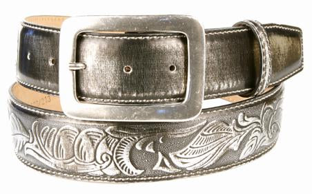 Michael Toschi 'Metal' Belt Black Chrome