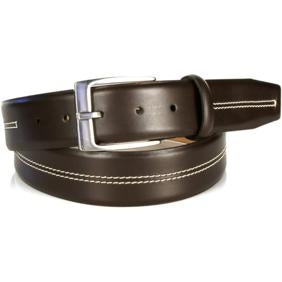 Michael Toschi Mirco Calfskin Belt Chocolate