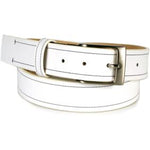 Michael Toschi Onda Calfskin Belt White / Black Stitch