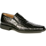 Michael Toschi Rocco Crocodile Print Loafers Black