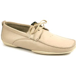 Michael Toschi Vela Boat Shoes Taupe/White