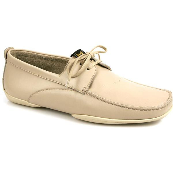 Michael Toschi Vela Boat Shoes Taupe/White