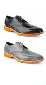 Michael Toschi SL2 Lace Up Shoes Gray / Orange Sole