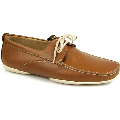 Michael Toschi Vela Boat Shoes Brown / White