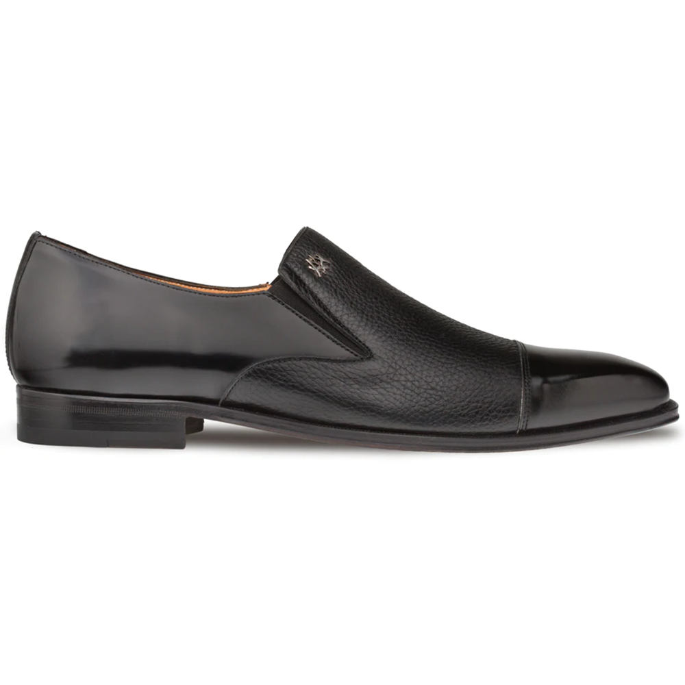 Mezlan Milani Deerskin Cap Toe Loafers Black