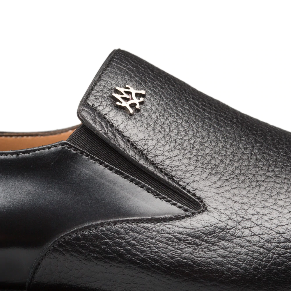 Mezlan Milani Deerskin Cap Toe Loafers Black (Milani)